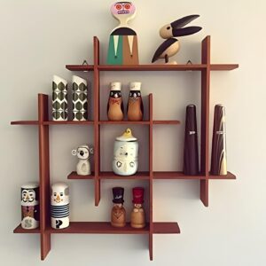 Multi Square Design Wall Shelf
